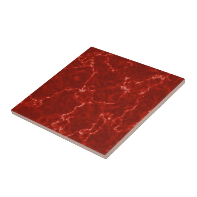 Azulejo Mármol rojo elegante con venas blancas (Lado)