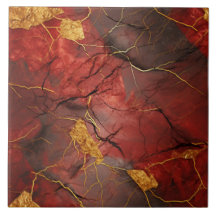 Mármol Rojo y Metalizado de oro