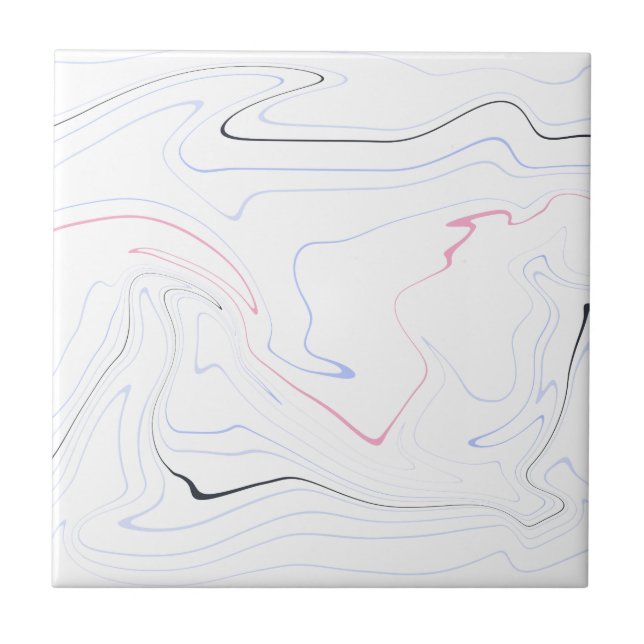 Azulejo Mármol rosa, negro, azul, blanco moderno y mínimo (Frente)