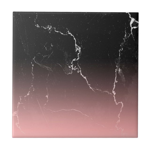 Azulejo Mármol rosado y negro (Frente)