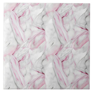 Azulejo Mármol suave rosa y blanco