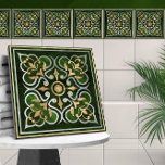 Azulejo Mármol verde y oro ornamentos marroquíes<br><div class="desc">Mármol verde y oro ornamentos marroquíes</div>