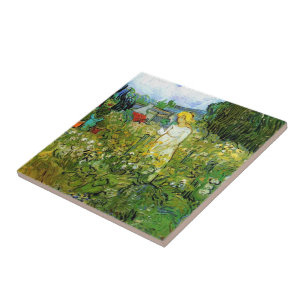 Azulejo Marquerite Gachet en el jardín, Vincent van Gogh.