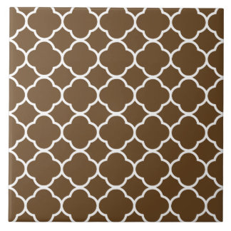 Azulejo Marrón de patrón de quatrefoil