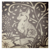 Marrón Tan Fox Nieve Floral Foliage Decoración de 