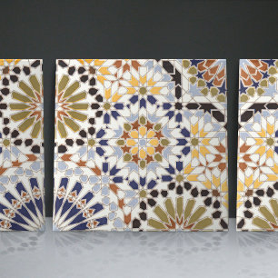 Azulejo Marroquí Floral Geométrico Acento de Decor