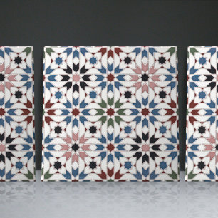 Azulejo Marroquí Floral Geométrico para decoración