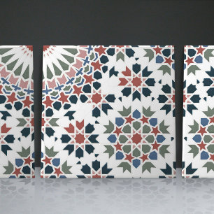 Azulejo Marroquí Floral Geométrico para decoración
