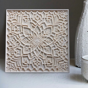 Azulejo Marroquí Floral Relieve Falso Acento de De