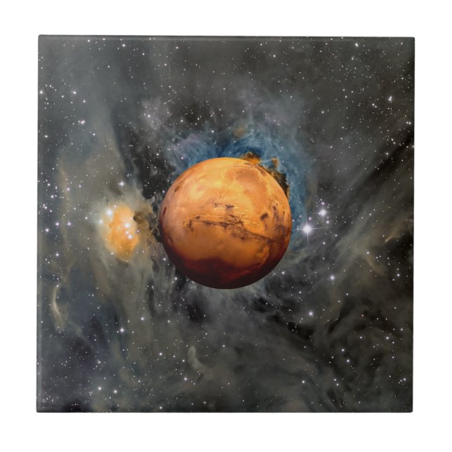 Azulejo Mars Red Planet Cinematic Ceramic Tile (Frente)