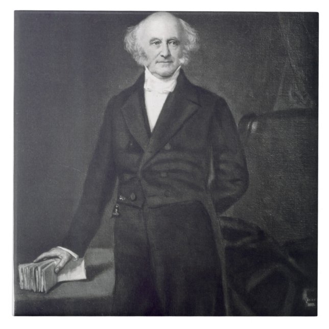 Azulejo Martin Van Buren, 8vo presidente del Stat unido (Frente)