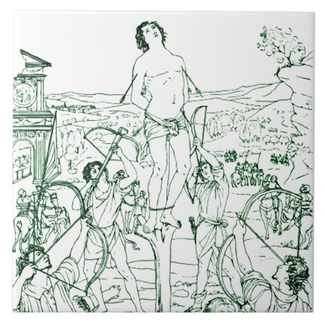 Azulejo Martirio de San Sebastián (Frente)