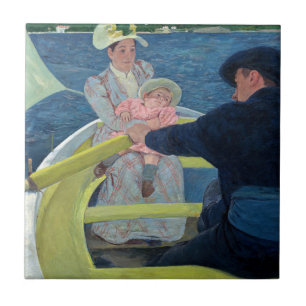 Azulejo Mary Cassatt - La fiesta en el bote