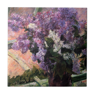 Azulejo Mary Cassatt - Lilas en una ventana
