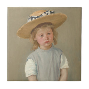 Azulejo Mary Cassatt - Niño en un Gorra de paja