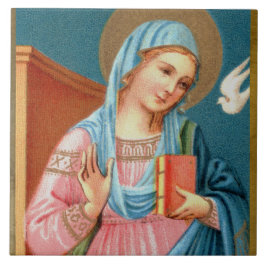 Azulejo Mary, de la Anunciación de F. Lippi (Detalle; M 03