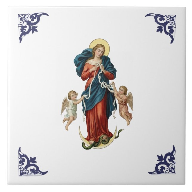 Azulejo Mary Our Lady Undoer of Knots Religious (Frente)