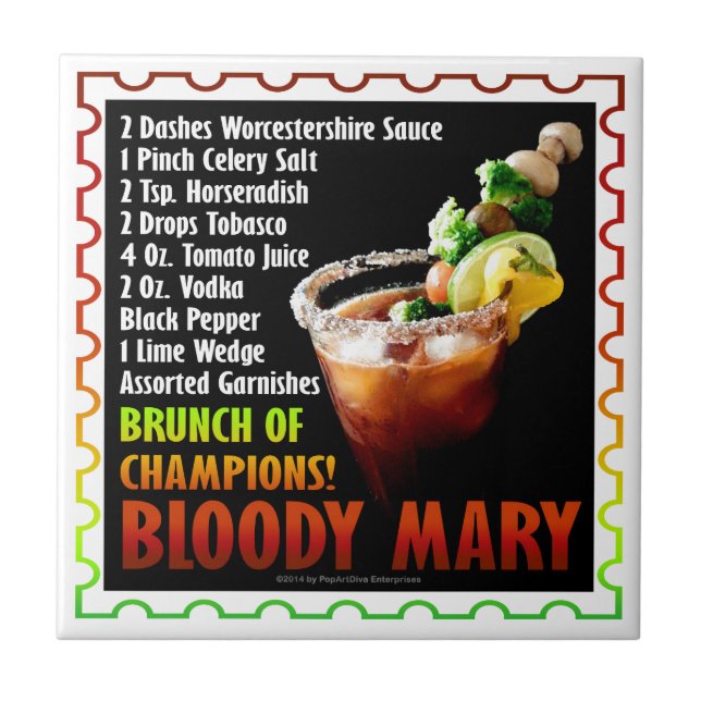 Azulejo MARY SANGRIENTA, Brunch de Campeones (Frente)