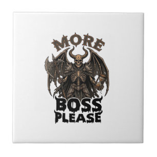 Azulejo Más jefe por favor Halloween Demonio Esqueleto Hac