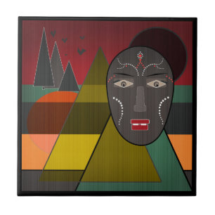 Azulejo Máscara africana