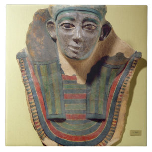Azulejo Máscara de la momia, del pl stuccoed y pintado de