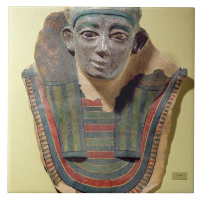 Azulejo Máscara de la momia, del pl stuccoed y pintado de (Frente)