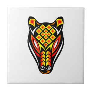 Azulejo Máscara de oso Huichol