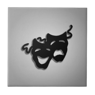 Azulejo Máscaras de teatro de comedia y tragedia