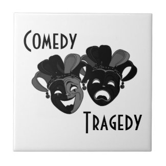 Azulejo Máscaras de teatro de comedia y tragedia