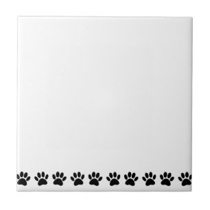 Azulejo Mascota con patrón de huella de perro