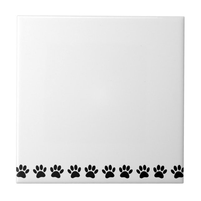 Azulejo Mascota con patrón de huella de perro (Frente)