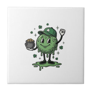 Azulejo Mascota de Slime del Día de San Patricio Camiseta 