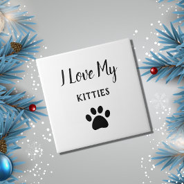 Azulejo Mascota Paw Imprimir gatos Blanco negro