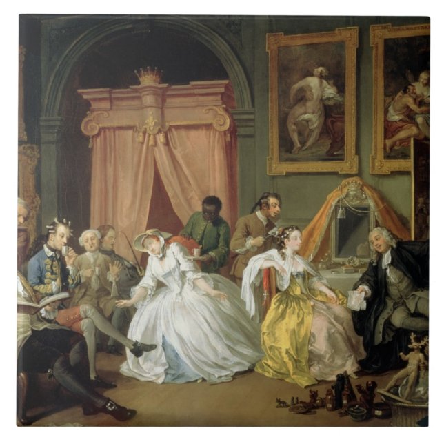 Azulejo Matrimonio en modo La: IV, The Toilette, c.1743 (p (Frente)