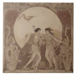 Azulejo Matrimonio sumeriano en la Luna de Otoño