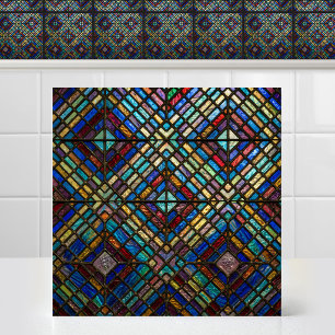 Azulejo Matriz de Diamante Luminoso Catedral Vidrio Emplom
