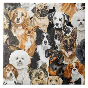 Azulejo Matriz de perros de fondo