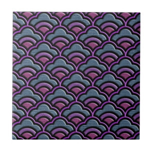 Azulejo Matsukata ondas patrón textil japonés