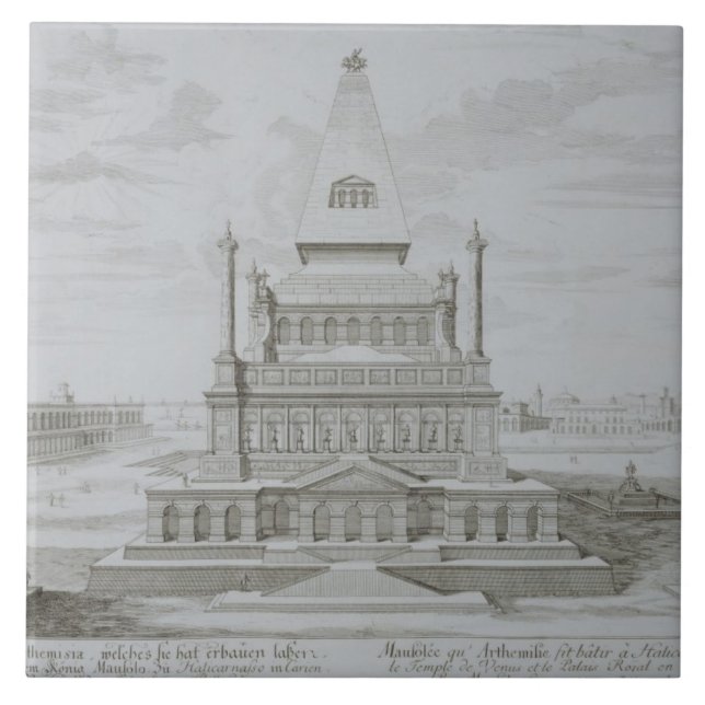 Azulejo Mausoleo de Halicarnassus, Bodrum, Turquía, de ' (Frente)