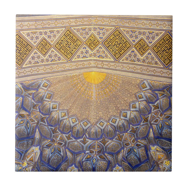 Azulejo Mausoleo de Timur en Samarcanda, Uzbekistán (Frente)