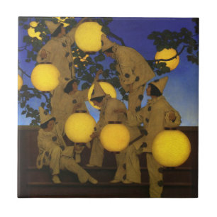 Azulejo Maxfield Parrish Los portadores de linternas 1908 