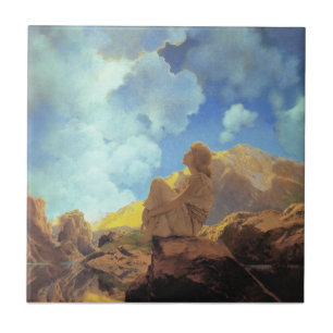 Azulejo Maxfield Parrish Mañana 1922 Nube Azul Arte Fino