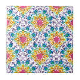 Azulejo Máxima fuente arcoíris floral fuente Art Decó esca