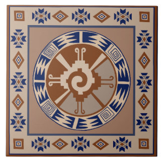Azulejo Mayan Hunab Ku Celestial Ceramic Tile