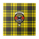 Azulejo McCleod Tartan, Clan Badge and Motto Tile<br><div class="desc">McLeod offical tartan,  badge,  and motto tile.</div>