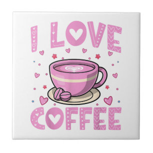 Azulejo Me encanta el café - Funny Café Drinker Caffeine A