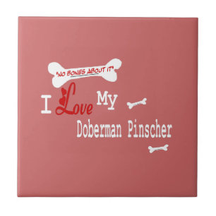 Azulejo Me encanta mi Doberman Pinscher