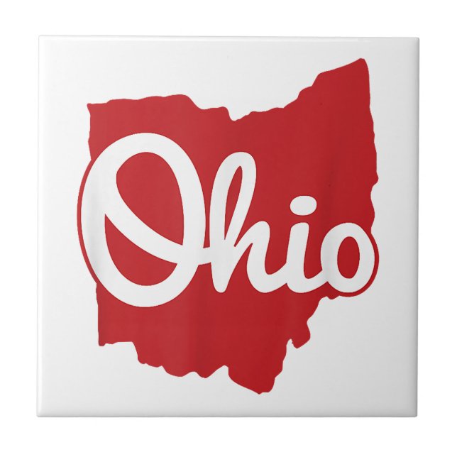 Azulejo Me encanta mi guión de inicio de Ohio (Frente)