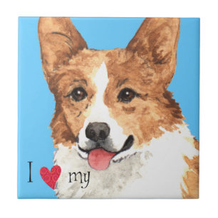Azulejo Me encanta mi Pembroke Welsh Corgi