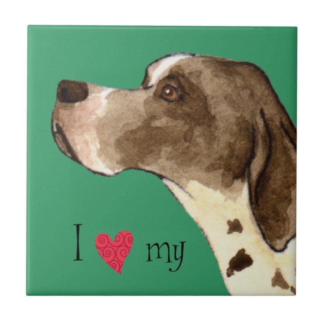 Azulejo Me encanta mi puntero (Frente)